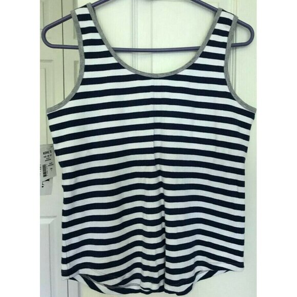 New York Laundry NYL Stretch Blue White Striped Women's Tank Top Camisole M NWT - Picture 2 of 7